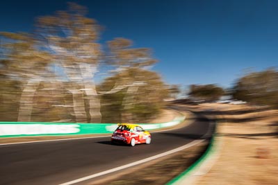 96;9-February-2014;Australia;Bathurst;Bathurst-12-Hour;Fiat-Abarth-500;Fiat-Abarth-Motorsport;Gregory-Hede;Luke-Youlden;Mike-Sinclair;NSW;New-South-Wales;Paul-Gover;auto;endurance;motion-blur;motorsport;racing;sky;wide-angle