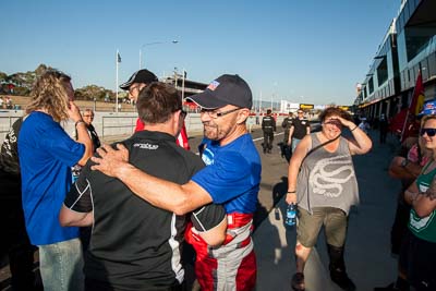 9-February-2014;Australia;Bathurst;Bathurst-12-Hour;John-Bowe;Maranello-Motorsport;NSW;New-South-Wales;atmosphere;auto;celebration;endurance;motorsport;portrait;racing;wide-angle