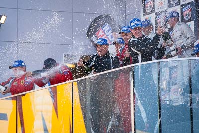 9-February-2014;Australia;Bathurst;Bathurst-12-Hour;Craig-Lowndes;Erebus-Motorsport;Erebus-Racing;Greg-Crick;Jack-LeBrocq;John-Bowe;Maranello-Motorsport;NSW;New-South-Wales;atmosphere;auto;celebration;champagne;endurance;motorsport;podium;racing;telephoto