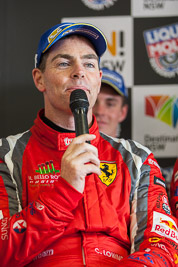 9-February-2014;Australia;Bathurst;Bathurst-12-Hour;Maranello-Motorsport;NSW;New-South-Wales;atmosphere;auto;endurance;interview;media-centre;motorsport;portrait;press-conference;racing;telephoto