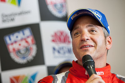 9-February-2014;Australia;Bathurst;Bathurst-12-Hour;Maranello-Motorsport;NSW;New-South-Wales;Peter-Edwards;atmosphere;auto;endurance;interview;media-centre;motorsport;portrait;press-conference;racing;telephoto