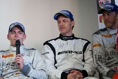 9-February-2014;Australia;Bathurst;Bathurst-12-Hour;HTP-Motorsport;Maximilian-Buhk;NSW;New-South-Wales;atmosphere;auto;endurance;interview;media-centre;motorsport;portrait;press-conference;racing;telephoto