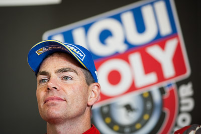 9-February-2014;Australia;Bathurst;Bathurst-12-Hour;Craig-Lowndes;Maranello-Motorsport;NSW;New-South-Wales;atmosphere;auto;endurance;interview;media-centre;motorsport;portrait;press-conference;racing;telephoto