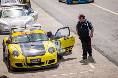 3;29-March-2014;3;AGT;Australia;Australian-GT-Championship;Ben-Foessel;George-Foessel;Grand-Tourer;Motor-School;Porsche-997-GT3-Cup;Sandown-Raceway;Shannons-Nationals;Victoria;atmosphere;pit-crew;telephoto