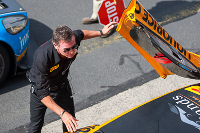 29-March-2014;AGT;Australia;Australian-GT-Championship;Craig-Baird;Grand-Tourer;Sandown-Raceway;Shannons-Nationals;Victoria;atmosphere;pit-crew;pitlane;telephoto