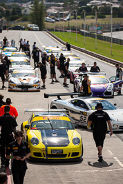 3;29-March-2014;3;AGT;Australia;Australian-GT-Championship;Ben-Foessel;George-Foessel;Grand-Tourer;Motor-School;Porsche-997-GT3-Cup;Sandown-Raceway;Shannons-Nationals;Victoria;atmosphere;pit-crew;telephoto