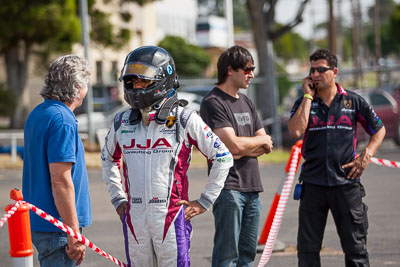 29-March-2014;AGT;Australia;Australian-GT-Championship;Grand-Tourer;JJA-Consulting-Group;Jan-Jinadasa;Parc-Ferme;Parc-Fermé;Sandown-Raceway;Shannons-Nationals;Victoria;atmosphere;portrait;telephoto