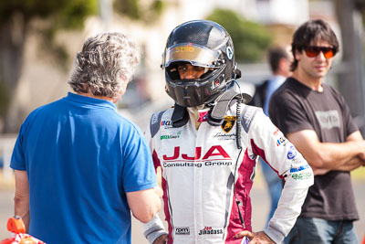 29-March-2014;AGT;Australia;Australian-GT-Championship;Grand-Tourer;JJA-Consulting-Group;Jan-Jinadasa;Parc-Ferme;Parc-Fermé;Sandown-Raceway;Shannons-Nationals;Victoria;atmosphere;portrait;telephoto