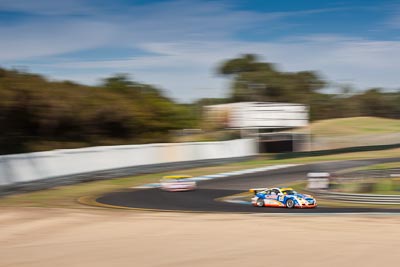 25;25;29-March-2014;AGT;Australia;Australian-GT-Championship;Brendan-Cook;Grand-Tourer;Matt-Kingsley;Porsche-997-Cup;Sandown-Raceway;Shannons-Nationals;Victoria;Walz-Group-Cook-Racing;motion-blur;telephoto