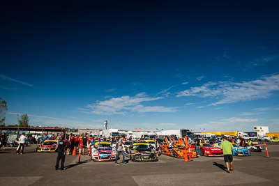 29-March-2014;AGT;Australia;Australian-GT-Championship;Grand-Tourer;Parc-Ferme;Parc-Fermé;Sandown-Raceway;Shannons-Nationals;Topshot;Victoria;atmosphere;sky;wide-angle