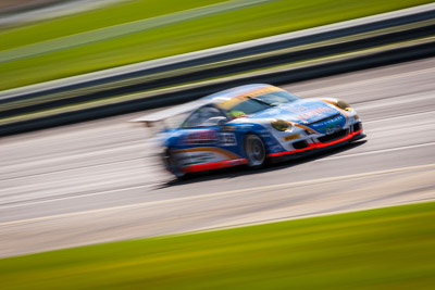 25;25;30-March-2014;AGT;Australia;Australian-GT-Championship;Brendan-Cook;Grand-Tourer;Matt-Kingsley;Porsche-997-Cup;Sandown-Raceway;Shannons-Nationals;Victoria;Walz-Group-Cook-Racing;motion-blur;telephoto