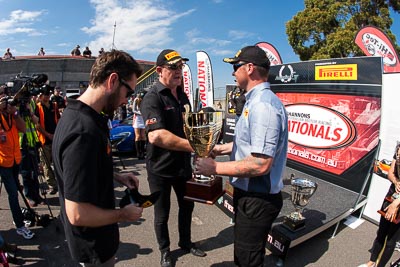 30-March-2014;AGT;Australia;Australian-GT-Championship;Grand-Tourer;Liam-Talbot;Rod-Salmon;Sandown-Raceway;Shannons-Nationals;Swirk;Victoria;atmosphere;fisheye;podium