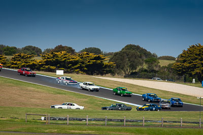 45;7;97;24-November-2018;45;7;97;Australia;Chevrolet-Camaro;Darren-Collins;Darryl-Hansen;Ford-Mustang;Historic-Touring-Cars;Island-Magic;John-Mann;Phillip-Island;Victoria;auto;motorsport;racing;super-telephoto
