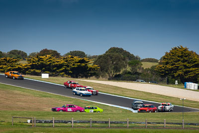 80;90;24-November-2018;80;90;Australia;Ford-Capri;Historic-Touring-Cars;Island-Magic;John-Burke;Phillip-Island;Stephen-Land;Valiant-Charger-RT;Victoria;auto;motorsport;racing;super-telephoto