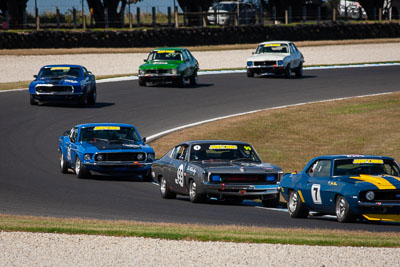 69;99;24-November-2018;69;99;Australia;Ford-Mustang-Boss-302;Historic-Touring-Cars;Island-Magic;Les-Walmsley;Michael-Miceli;Phillip-Island;Valiant-Charger-RT;Victoria;auto;motorsport;racing;super-telephoto