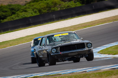 45;25-November-2018;45;Australia;Darryl-Hansen;Ford-Mustang;Historic-Touring-Cars;Island-Magic;Phillip-Island;Victoria;auto;motorsport;racing;super-telephoto