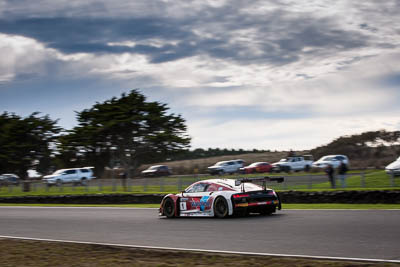 1;1;9-June-2019;AGT;Audi-R8-LMS-Evo;Australia;Australian-GT;Australian-GT-Championship;Garth-Tander;Geoff-Emery;Grand-Tourer;Phillip-Island;Shannons-Nationals;Valvoline;Victoria;auto;clouds;motorsport;racing;sky;telephoto