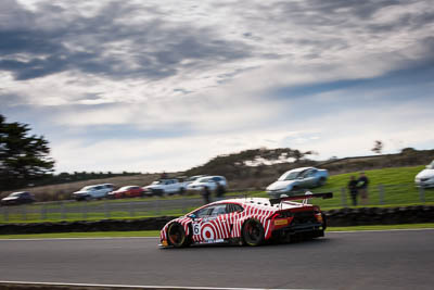 6;6;9-June-2019;AGT;Adrian-Deitz;Australia;Australian-GT;Australian-GT-Championship;Cameron-McConville;Grand-Tourer;Lamborghini-Huracan;Phillip-Island;Shannons-Nationals;Victoria;Wall-Racing;auto;clouds;motorsport;racing;sky;telephoto