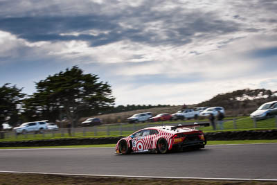 6;6;9-June-2019;AGT;Adrian-Deitz;Australia;Australian-GT;Australian-GT-Championship;Cameron-McConville;Grand-Tourer;Lamborghini-Huracan;Phillip-Island;Shannons-Nationals;Victoria;Wall-Racing;auto;clouds;motorsport;racing;sky;telephoto