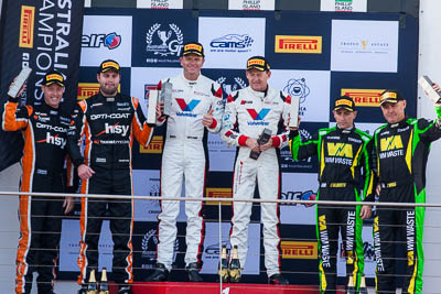 9-June-2019;AGT;Australia;Australian-GT;Australian-GT-Championship;Fraser-Ross;Garth-Tander;Geoff-Emery;Grand-Tourer;Phillip-Island;Ryan-Simpson;Shannons-Nationals;Topshot;Victoria;auto;motorsport;podium;racing;super-telephoto