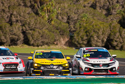 33;50;33;50;9-June-2019;Australia;Australian-TCR;Chris-Pither;Garry-Rogers-Motorsport;Honda-Civic-Type-R;Phillip-Island;Renault-Megane-RS;Shannons-Nationals;Tony-DAlberto;Victoria;Wall-Racing;auto;motorsport;racing;super-telephoto