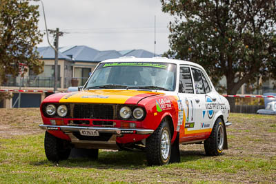 2;1970-Mazda-RX2;2;29-November-2019;Alpine-Rally;Australia;C1;Gippsland;Lakes-Entrance-Rotunda;Mazda;Nathan-Quinn;Rally;Ray-Winwood‒Smith;VIC;auto;classic;historic;motorsport;racing;telephoto;vintage