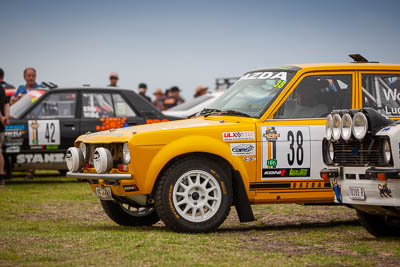 38;1970-Datsun-1600-Dazda;29-November-2019;38;Alpine-Rally;Australia;C3;Datsun;Gippsland;John-Ludlam;Lakes-Entrance-Rotunda;Michael-Wood;Rally;VIC;auto;classic;historic;motorsport;racing;sky;telephoto;vintage