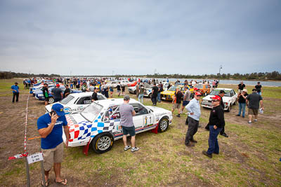 1;1;1983-BMW-320is;29-November-2019;Alpine-Rally;Australia;BMW;Ben-Barker;CRC;Damien-Long;Gippsland;Lakes-Entrance-Rotunda;Rally;VIC;auto;classic;historic;motorsport;racing;vintage;wide-angle