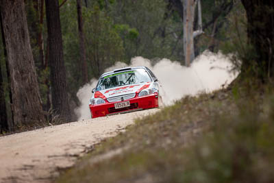 18;18;1996-Honda-Civic;29-November-2019;Alpine-Rally;Andrew-Benefield;Australia;Brett-Middleton;Gippsland;Honda;P20;Rally;VIC;auto;classic;historic;motorsport;racing;special-stage;super-telephoto;vintage