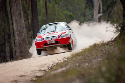 18;18;1996-Honda-Civic;29-November-2019;Alpine-Rally;Andrew-Benefield;Australia;Brett-Middleton;Gippsland;Honda;P20;Rally;VIC;auto;classic;historic;motorsport;racing;special-stage;super-telephoto;vintage