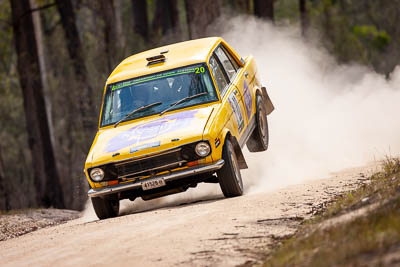 20;1971-Datsun-1600;20;29-November-2019;Alpine-Rally;Australia;C2;Datsun;Gippsland;Michael-Valantine;Rally;Timothy-Valantine;VIC;auto;classic;historic;motorsport;racing;special-stage;super-telephoto;vintage