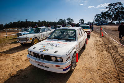 1;1;1983-BMW-320is;29-November-2019;Alpine-Rally;Australia;BMW;Bairnsdale-Speedway;Ben-Barker;CRC;Damien-Long;East-Gippsland;Gippsland;Rally;VIC;auto;classic;historic;motorsport;racing;sky;vintage;wide-angle
