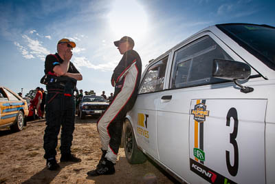 3;29-November-2019;3;Alpine-Rally;Australia;Bairnsdale-Speedway;Brendan-Reeves;CRC;Datsun;Datsun-1600;East-Gippsland;Gippsland;Rally;Rhianon-Gelsomino;VIC;auto;classic;historic;motorsport;portrait;racing;sky;vintage;wide-angle