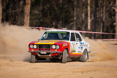 2;1970-Mazda-RX2;2;29-November-2019;Alpine-Rally;Australia;Bairnsdale-Speedway;C1;East-Gippsland;Gippsland;Mazda;Nathan-Quinn;Rally;Ray-Winwood‒Smith;VIC;auto;classic;historic;motorsport;racing;super-telephoto;vintage