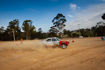 2;1970-Mazda-RX2;2;29-November-2019;Alpine-Rally;Australia;Bairnsdale-Speedway;C1;East-Gippsland;Gippsland;Mazda;Nathan-Quinn;Rally;Ray-Winwood‒Smith;VIC;auto;classic;historic;motorsport;racing;sky;vintage;wide-angle