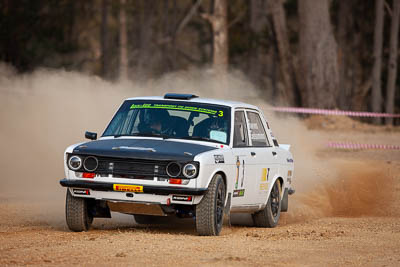 3;29-November-2019;3;Alpine-Rally;Australia;Bairnsdale-Speedway;Brendan-Reeves;CRC;Datsun;Datsun-1600;East-Gippsland;Gippsland;Rally;Rhianon-Gelsomino;VIC;auto;classic;historic;motorsport;racing;super-telephoto;vintage