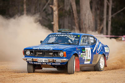 4;1973-Datsun-180B-SSS;29-November-2019;4;Alpine-Rally;Australia;Bairnsdale-Speedway;CRC;Dale-Moscatt;Datsun;East-Gippsland;Gippsland;Jack-Monkhouse;Rally;VIC;auto;classic;historic;motorsport;racing;super-telephoto;vintage