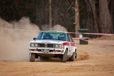 7;1979-Datsun-Stanza;29-November-2019;7;Alpine-Rally;Australia;Bairnsdale-Speedway;C1;Datsun;East-Gippsland;Gippsland;Hugh-Reardon‒Smith;Rally;Ryan-Smart;VIC;auto;classic;historic;motorsport;racing;super-telephoto;vintage