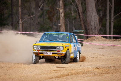10;10;1971-Datsun-1600;29-November-2019;Alpine-Rally;Australia;Bairnsdale-Speedway;CRC;Carl-Stewart;Datsun;East-Gippsland;Gippsland;Matthew-James;Rally;VIC;auto;classic;historic;motorsport;racing;super-telephoto;vintage