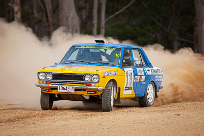 10;10;1971-Datsun-1600;29-November-2019;Alpine-Rally;Australia;Bairnsdale-Speedway;CRC;Carl-Stewart;Datsun;East-Gippsland;Gippsland;Matthew-James;Rally;VIC;auto;classic;historic;motorsport;racing;super-telephoto;vintage