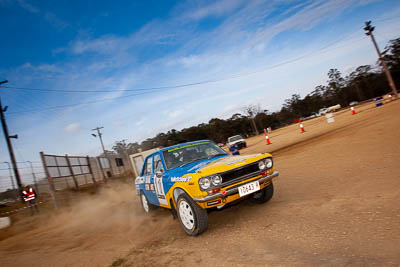 10;10;1971-Datsun-1600;29-November-2019;Alpine-Rally;Australia;Bairnsdale-Speedway;CRC;Carl-Stewart;Datsun;East-Gippsland;Gippsland;Matthew-James;Rally;VIC;auto;classic;historic;motorsport;racing;sky;vintage;wide-angle
