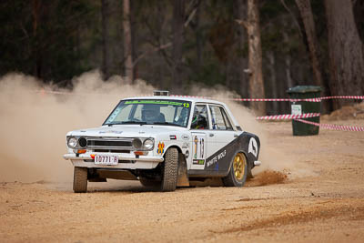 13;13;1972-Datsun-1600;29-November-2019;Alpine-Rally;Australia;Bairnsdale-Speedway;CRC;Datsun;East-Gippsland;Gippsland;Rally;Ryan-Preston;Tom-Clarke;VIC;auto;classic;historic;motorsport;racing;super-telephoto;vintage