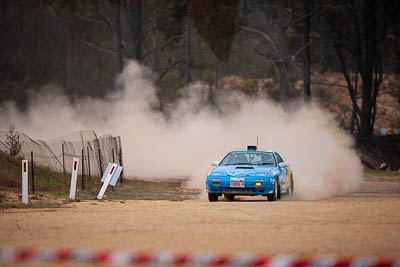 19;19;1986-Mazda-RX7;29-November-2019;Alpine-Rally;Andrew-Crawford;Australia;Bairnsdale-Speedway;East-Gippsland;Gippsland;Jon-Waterhouse;Mazda;P20;Rally;Topshot;VIC;auto;classic;historic;motorsport;racing;super-telephoto;vintage