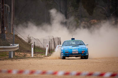 19;19;1986-Mazda-RX7;29-November-2019;Alpine-Rally;Andrew-Crawford;Australia;Bairnsdale-Speedway;East-Gippsland;Gippsland;Jon-Waterhouse;Mazda;P20;Rally;VIC;auto;classic;historic;motorsport;racing;super-telephoto;vintage