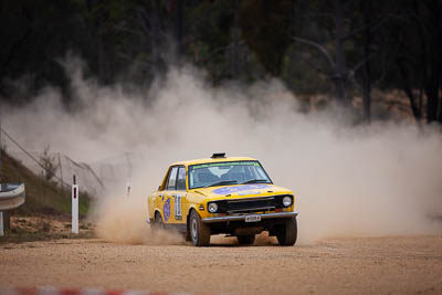 20;1971-Datsun-1600;20;29-November-2019;Alpine-Rally;Australia;Bairnsdale-Speedway;C2;Datsun;East-Gippsland;Gippsland;Michael-Valantine;Rally;Timothy-Valantine;VIC;auto;classic;historic;motorsport;racing;super-telephoto;vintage