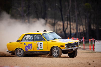 20;1971-Datsun-1600;20;29-November-2019;Alpine-Rally;Australia;Bairnsdale-Speedway;C2;Datsun;East-Gippsland;Gippsland;Michael-Valantine;Rally;Timothy-Valantine;VIC;auto;classic;historic;motorsport;racing;super-telephoto;vintage