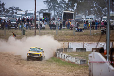 20;1971-Datsun-1600;20;29-November-2019;Alpine-Rally;Australia;Bairnsdale-Speedway;C2;Datsun;East-Gippsland;Gippsland;Michael-Valantine;Rally;Timothy-Valantine;VIC;auto;classic;historic;motorsport;racing;super-telephoto;vintage