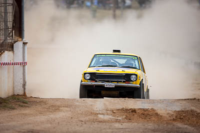 20;1971-Datsun-1600;20;29-November-2019;Alpine-Rally;Australia;Bairnsdale-Speedway;C2;Datsun;East-Gippsland;Gippsland;Michael-Valantine;Rally;Timothy-Valantine;VIC;auto;classic;historic;motorsport;racing;super-telephoto;vintage