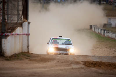 21;1975-Datsun-180B;21;29-November-2019;Alpine-Rally;Australia;Bairnsdale-Speedway;Datsun;East-Gippsland;Fro-Horobin;Gippsland;Michael-Taylor;P81;Rally;VIC;auto;classic;historic;motorsport;racing;super-telephoto;vintage