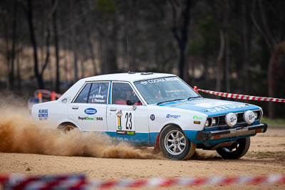 23;1980-Datsun-Stanza;23;29-November-2019;Alpine-Rally;Australia;Bairnsdale-Speedway;Datsun;East-Gippsland;Gippsland;Jon-Thomson;P81;Rally;Trevor-Stilling;VIC;auto;classic;historic;motorsport;racing;super-telephoto;vintage